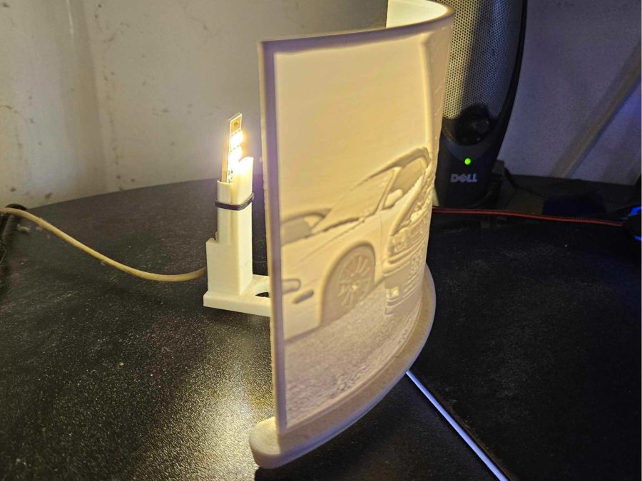 Lithophane Stand USB Light 180mm