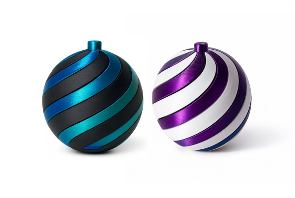 Interlocking Spiral Christmas Ornament - No Supports!