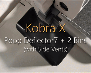 Kobra X Poop Deflector7 + 2 Bins w Side Vents
