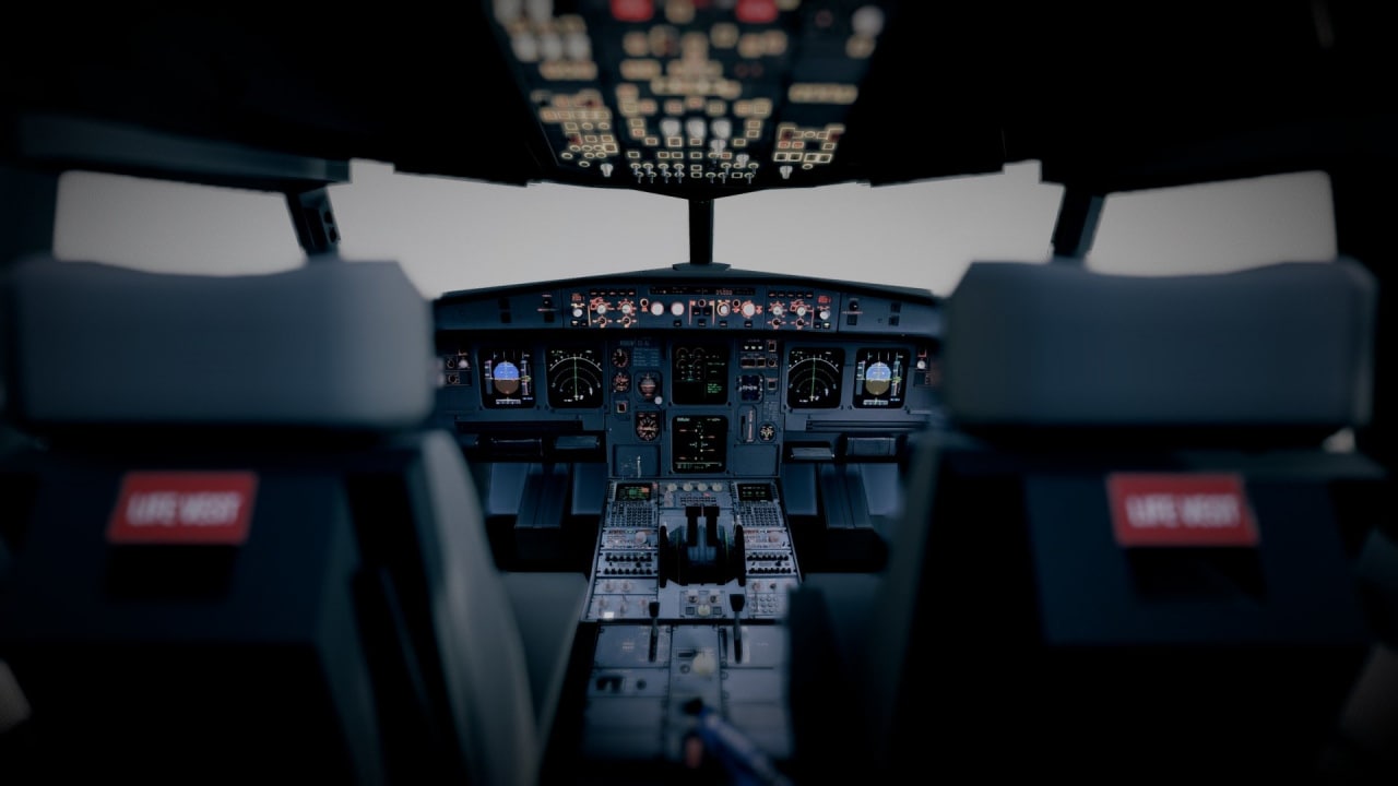 airbus a320 airplane cockpit