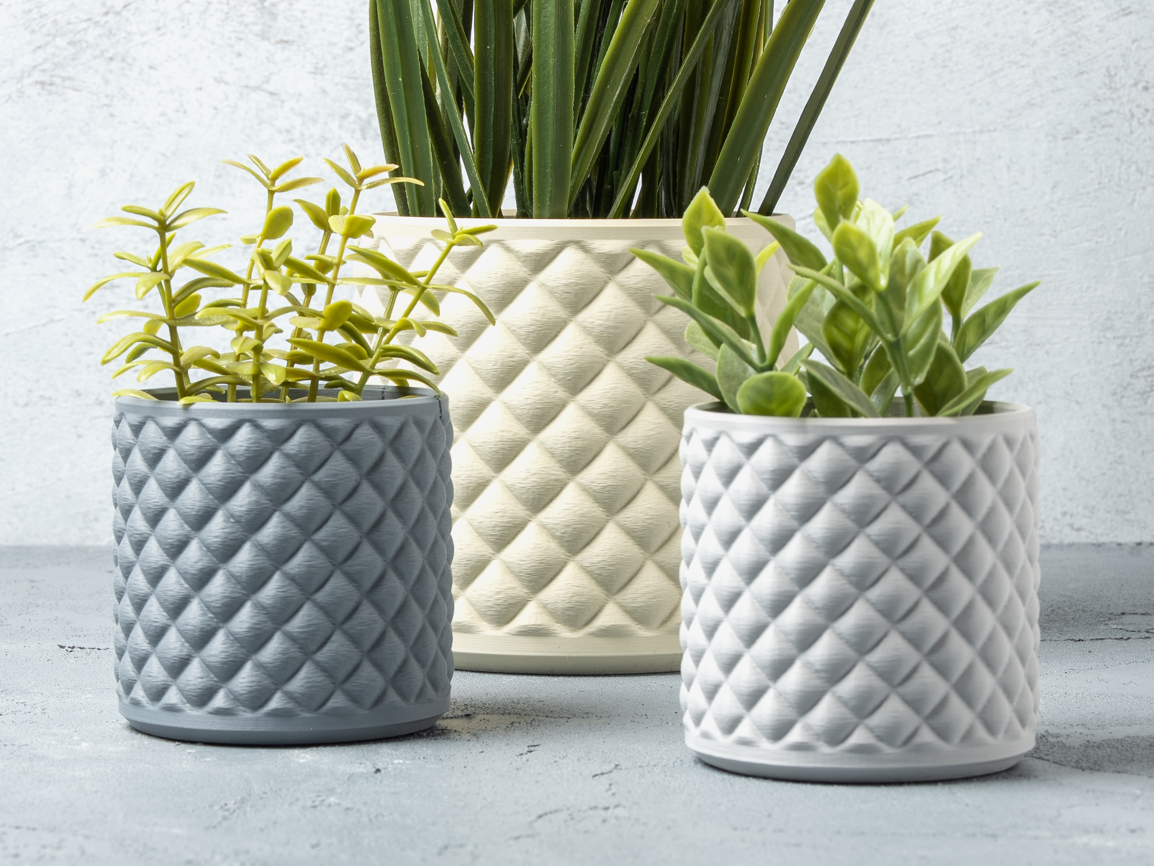 Diamond Quilted Planter