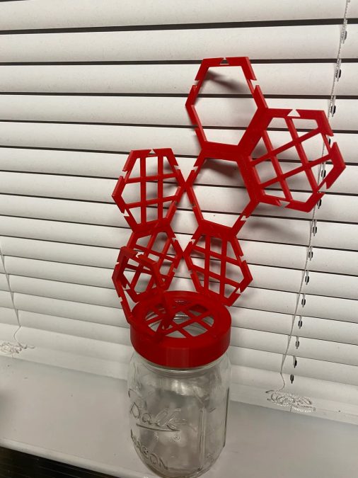 Mason Jar Hexagon Plant Climber/Support System