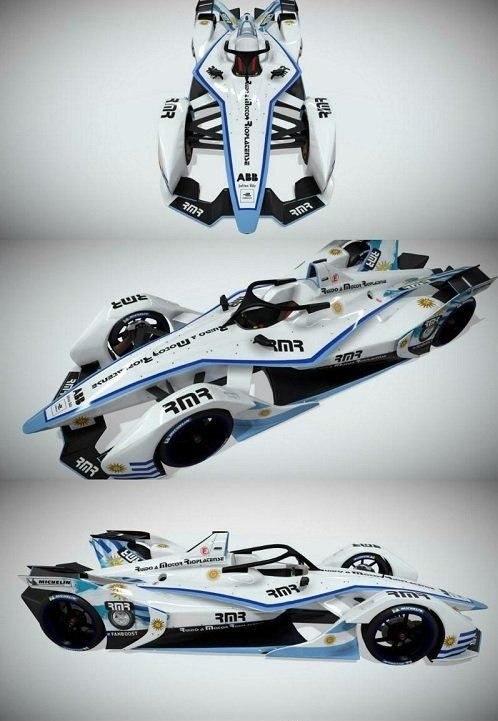 Formula E Gen2 Race Bolid 3D Model
