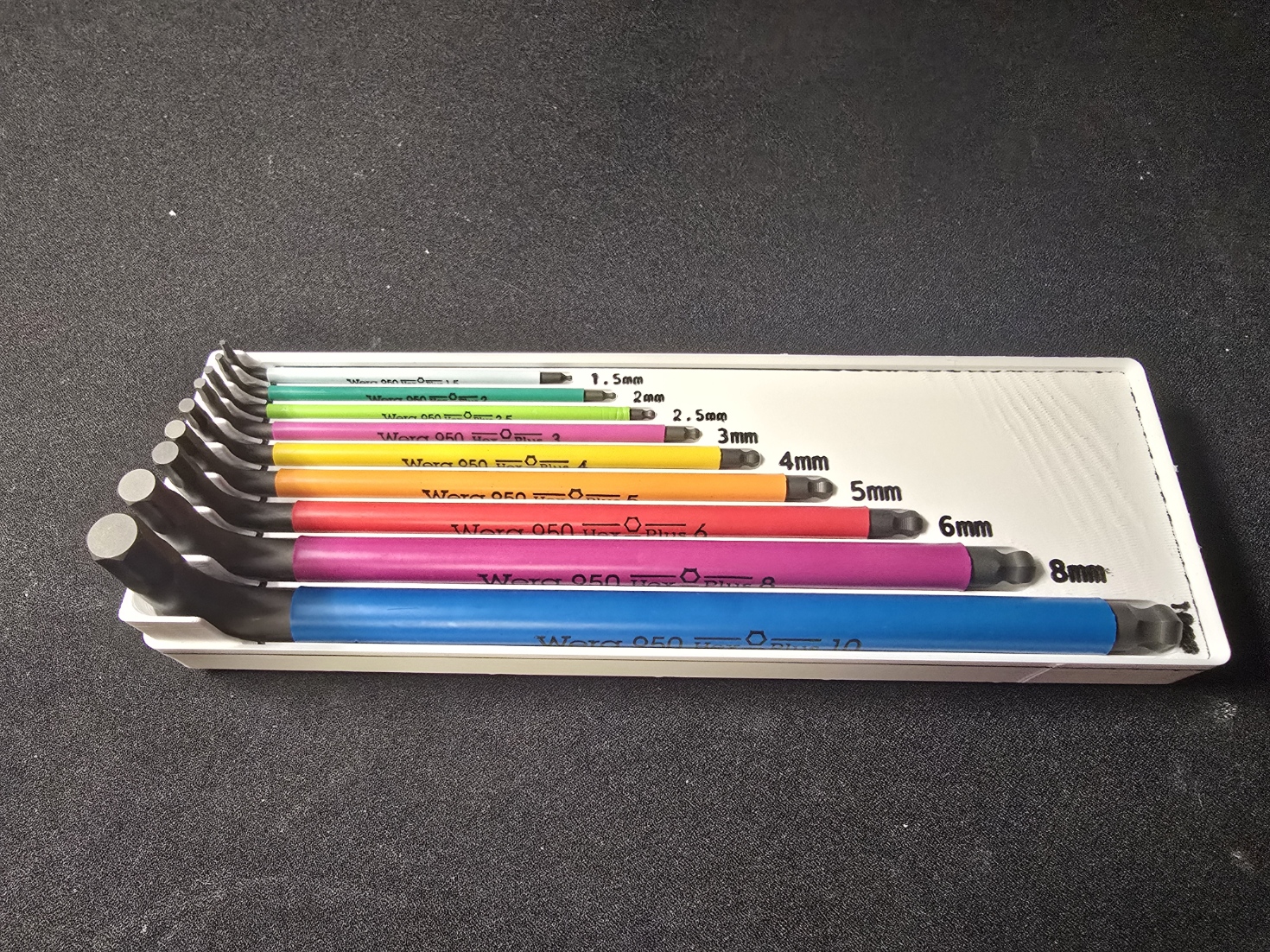 Wera Hex+ Metric Hex Keys 2x6 Gridfinity Holder