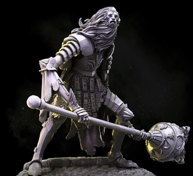 Lion Mask Knight 50mm Base