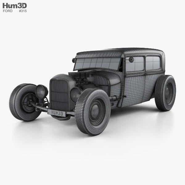 Ford Model A Hot Rod 2016 3D model