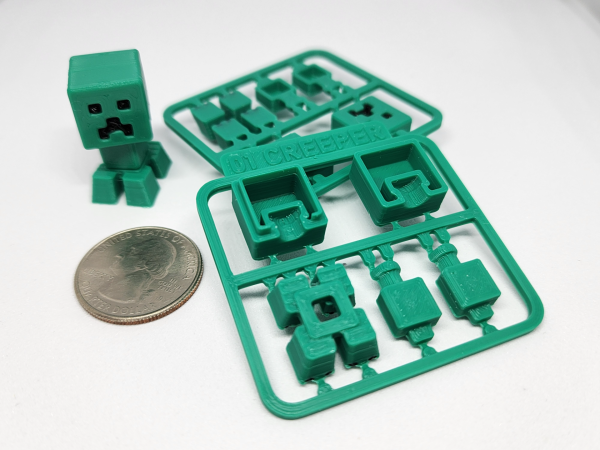 Minecraft-inspire Creeper Mini Figure Kit/Keychain