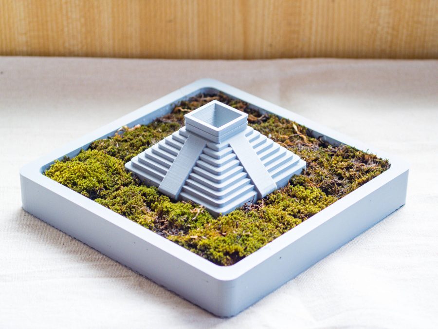 Planter of the Ancient Mayan Pyramid