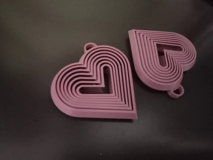 Keychain heart fidget