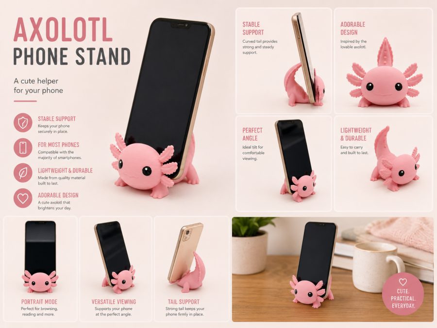 Axolotl Phone Stand