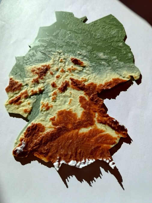 Terrain Map - Colored - Germany