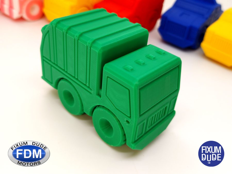 Fixum Dude Motors Print in Place Garbage Truck 