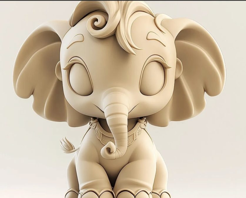 Sweet Elephant Figurine for Your Desk