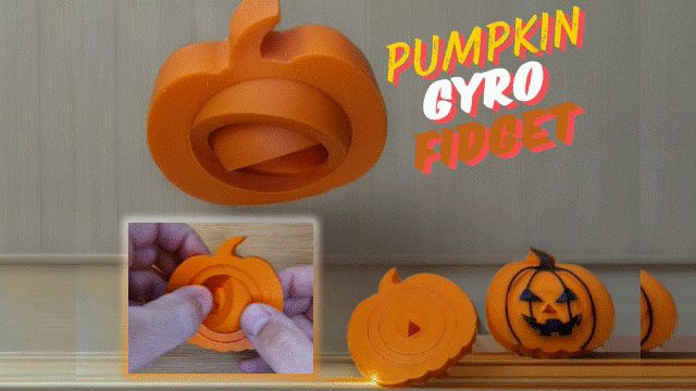 Halloween Fidget Gyro spinner- FOUR rings-level 4