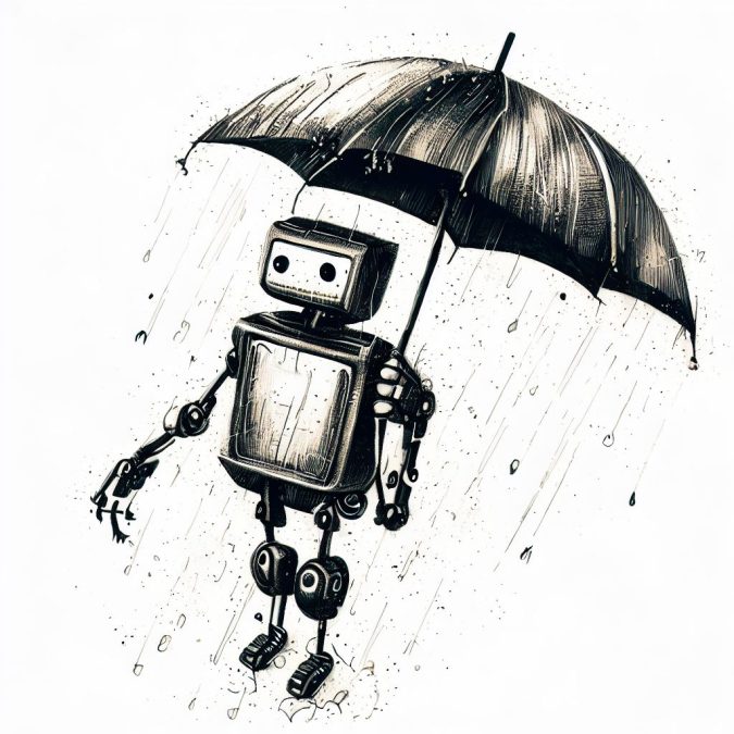 Robot in the rain - HueForge