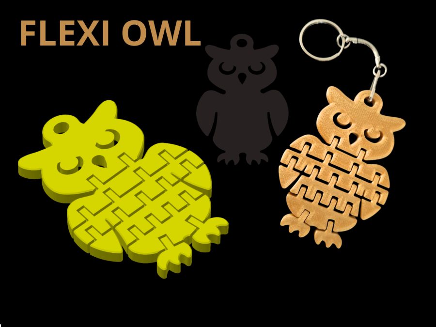 FLEXI OWL TO HANG ON BACKPACKS IN HALLOWEEN