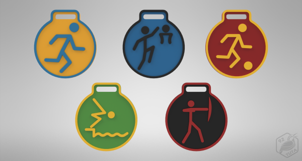 MEDALS sport awards (athletics swimming shooting basketball football)