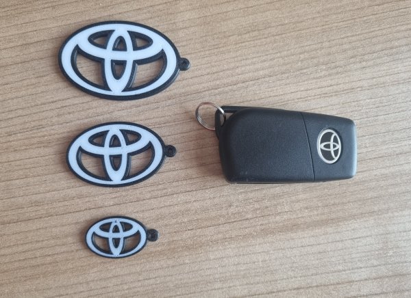 Toyota keychain different sizes