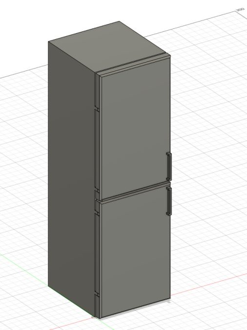 Double door fridge 1:12
