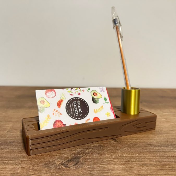 Wood Businesscard and Pen holder