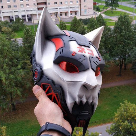 Cybercat Cosplay Mask
