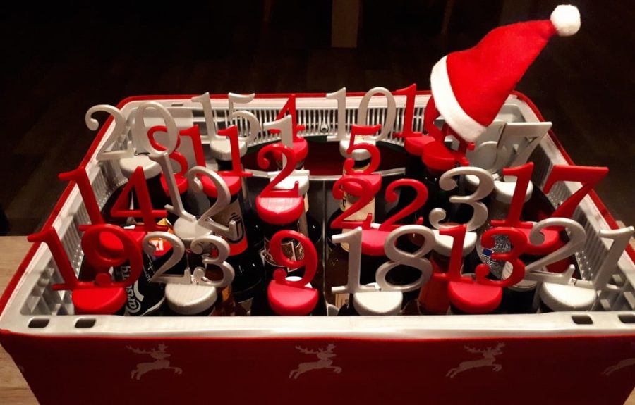 Beer bottle advent calendar