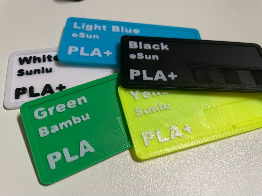 Filament swatches