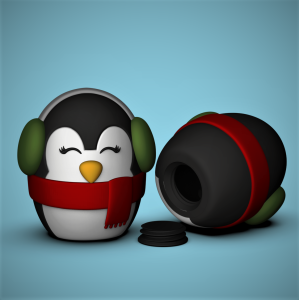 cute penguin container