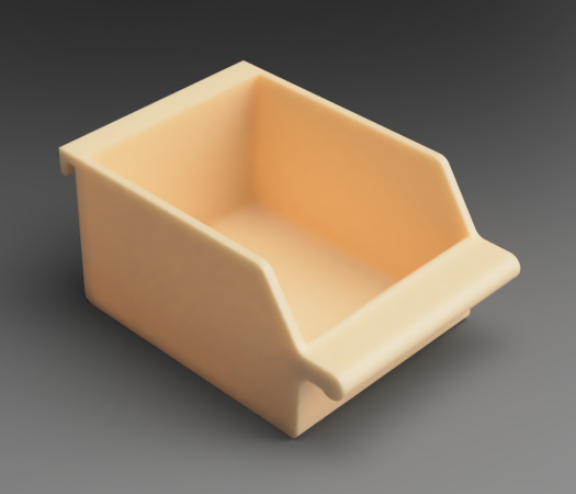 Hanging Small Storage Bin for Honeycomb wall, Multiboard or any other surface