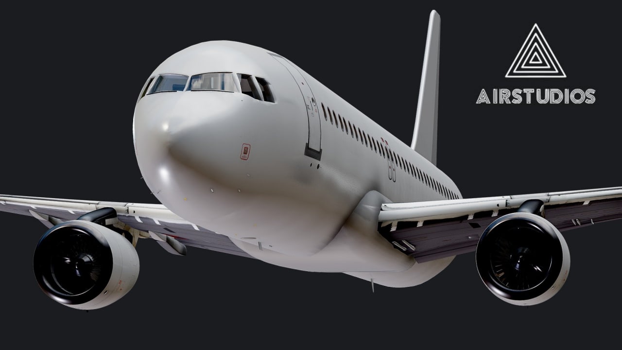 airbus a320 airplane highly detailed