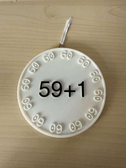 Medal 60th Birthday 59+1