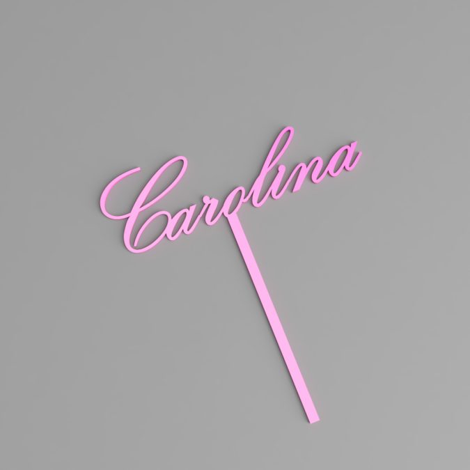 Carolina Cake Topper – Minimalist & Elegant