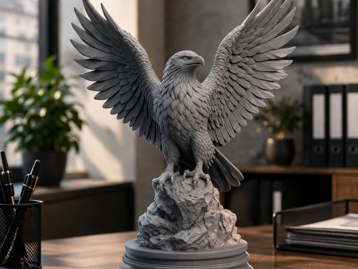 Majestic Eagle on Rock – Detail Decorative Statue