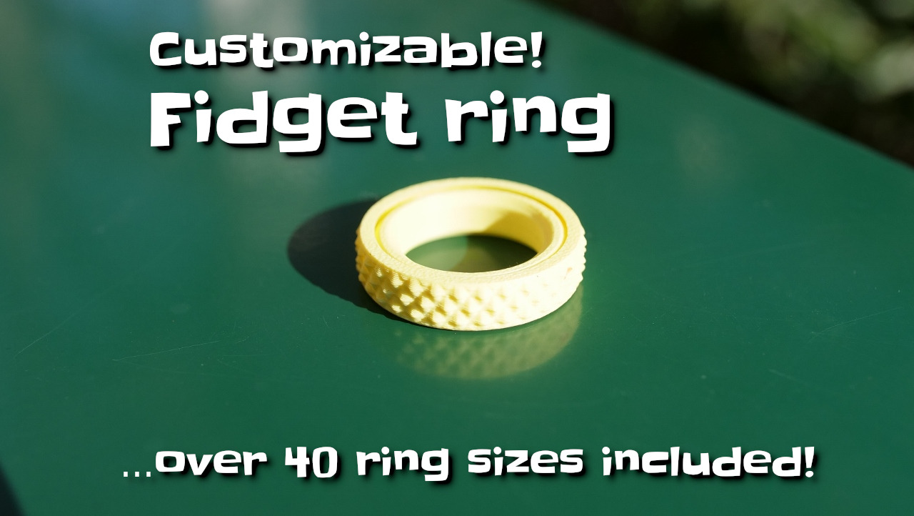 Print-in-place fidget ring