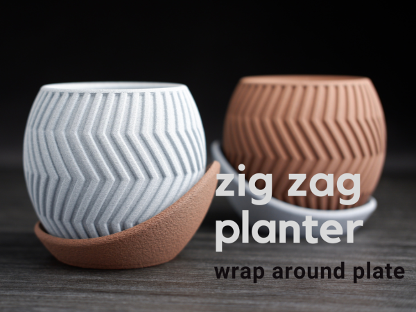 zig zag planter · wrap around plate