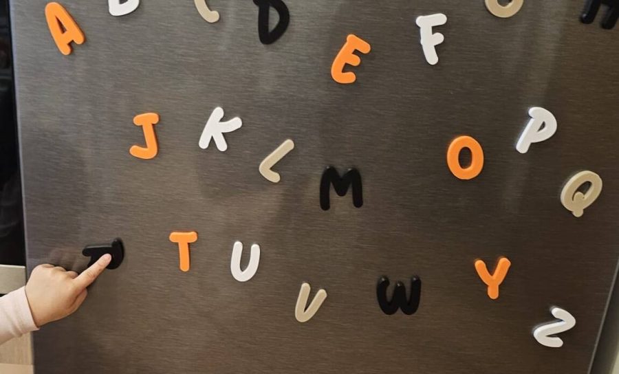 Magnetic alphabet letters