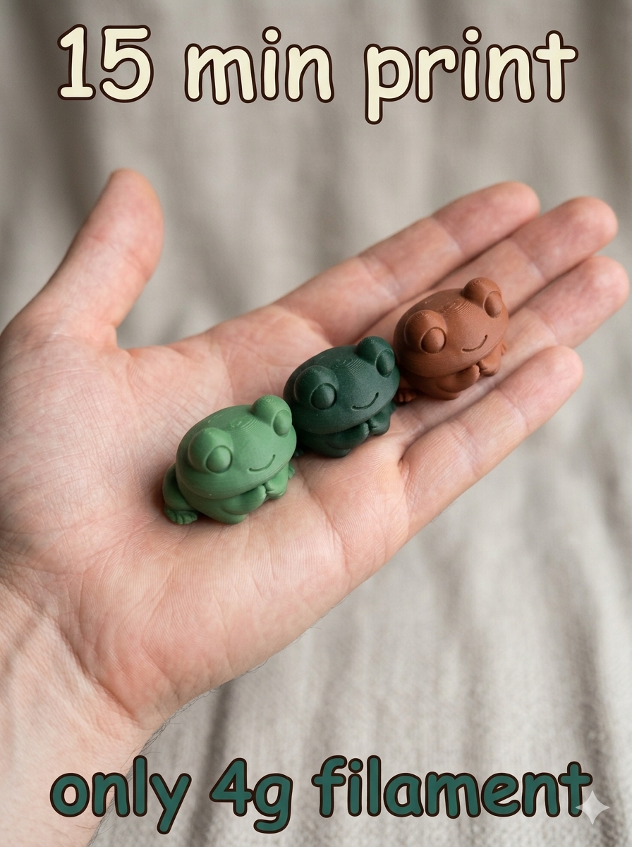 Cute Mini Frog – Fast Print Desk Figurine
