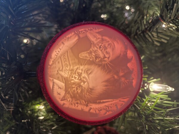 Custom Lithophane Christmas Tree Ornament
