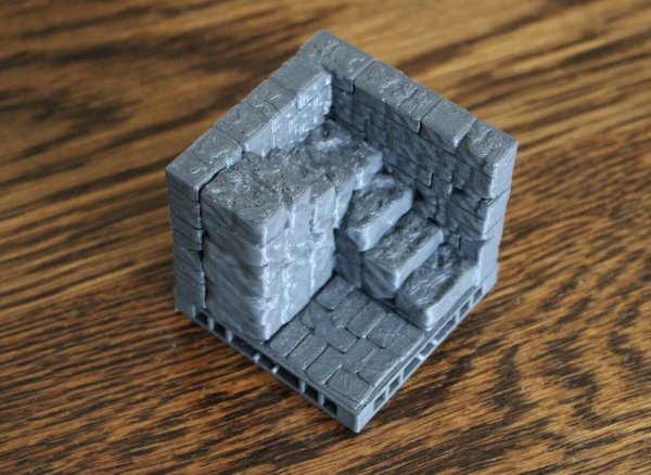 OpenLock Dungeon tile corner with stairs going up