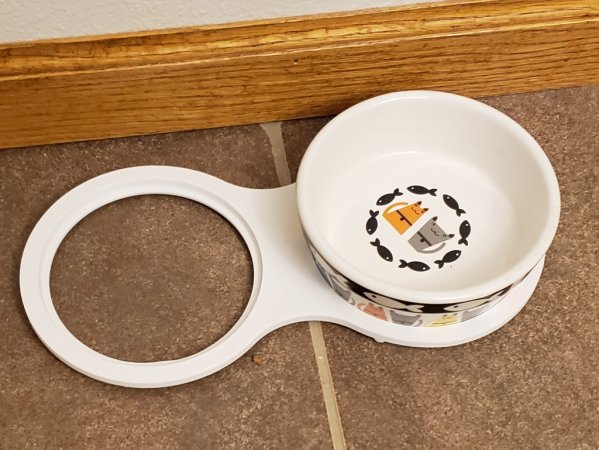 Pet Bowl Holder for two bowls, 4.5in, 115mm wide