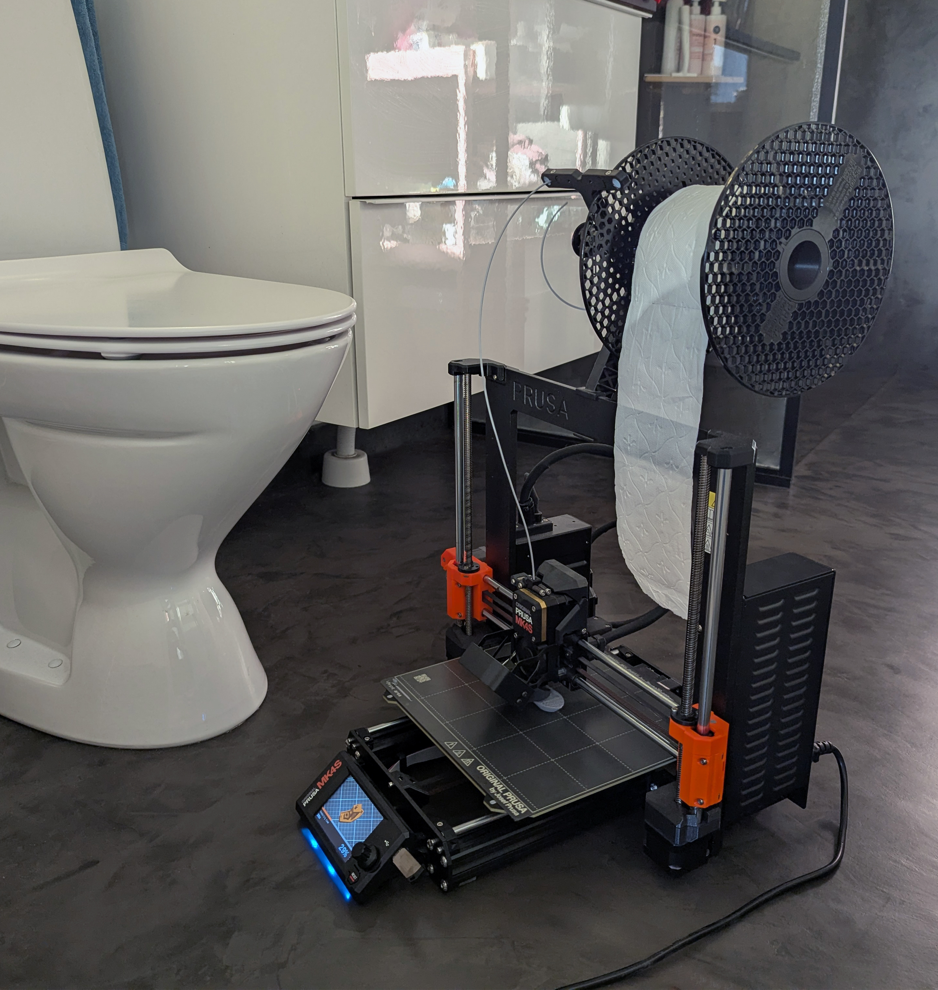 Toilet Paper Holder For NEW Prusament Spool