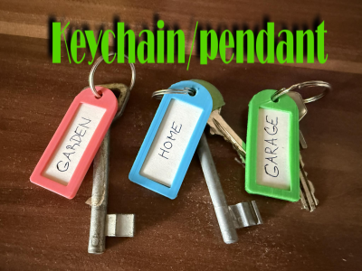 Keychain/pendant with name tag