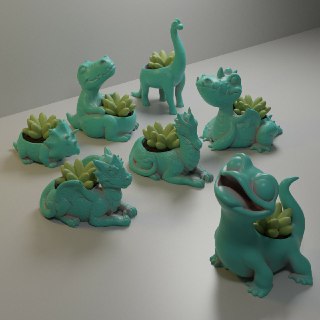 Dinos and Dragons Planters