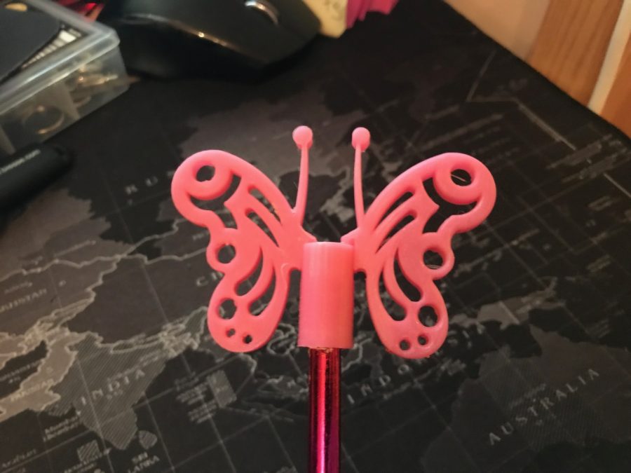 Butterfly pencil topper