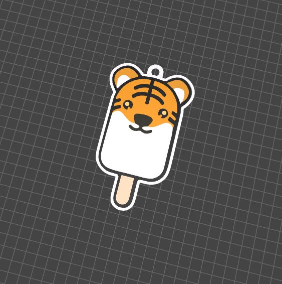 Llavero helado kawai animalito