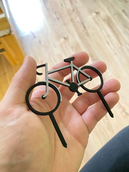Bicycle cake topper