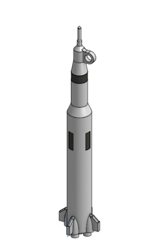 Awesome! Saturn 5 Rocket Keychain/Pendant!