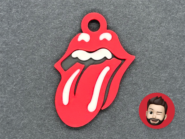 Bands The Rolling Stones logo keychain