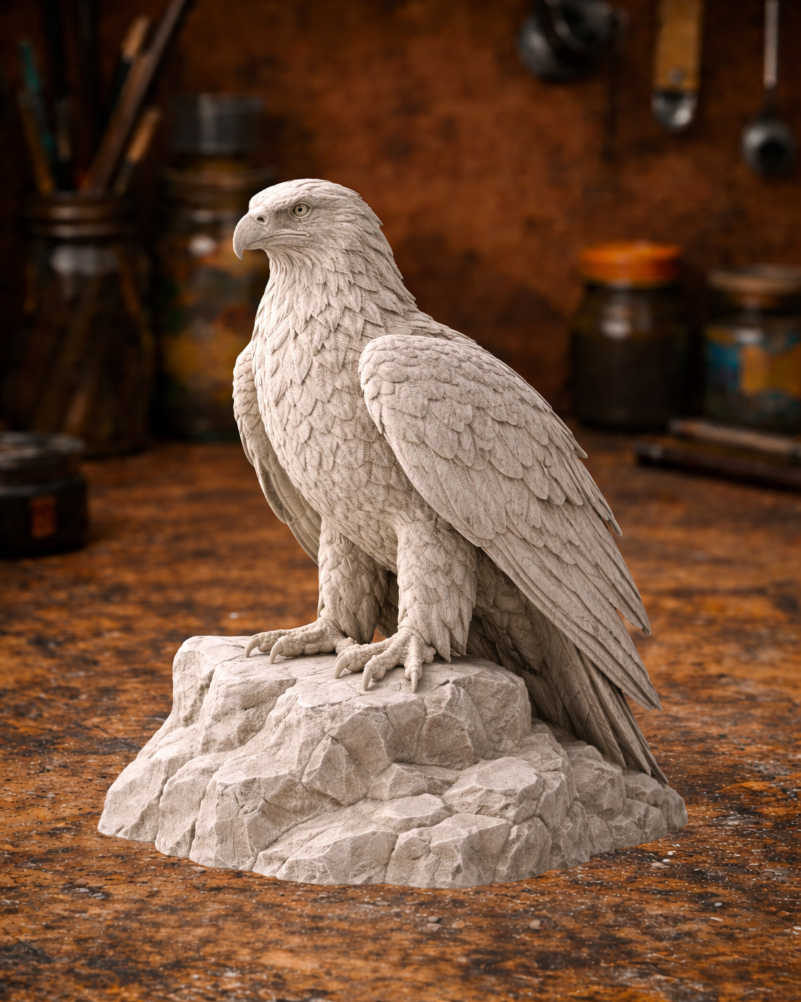 Majestic Eagle Statue – Detailed Wildlife Sculpture