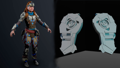 Shoulder armor/paudron from the shield weaver armor-Horizon zero dawn and Horizon forbidden west